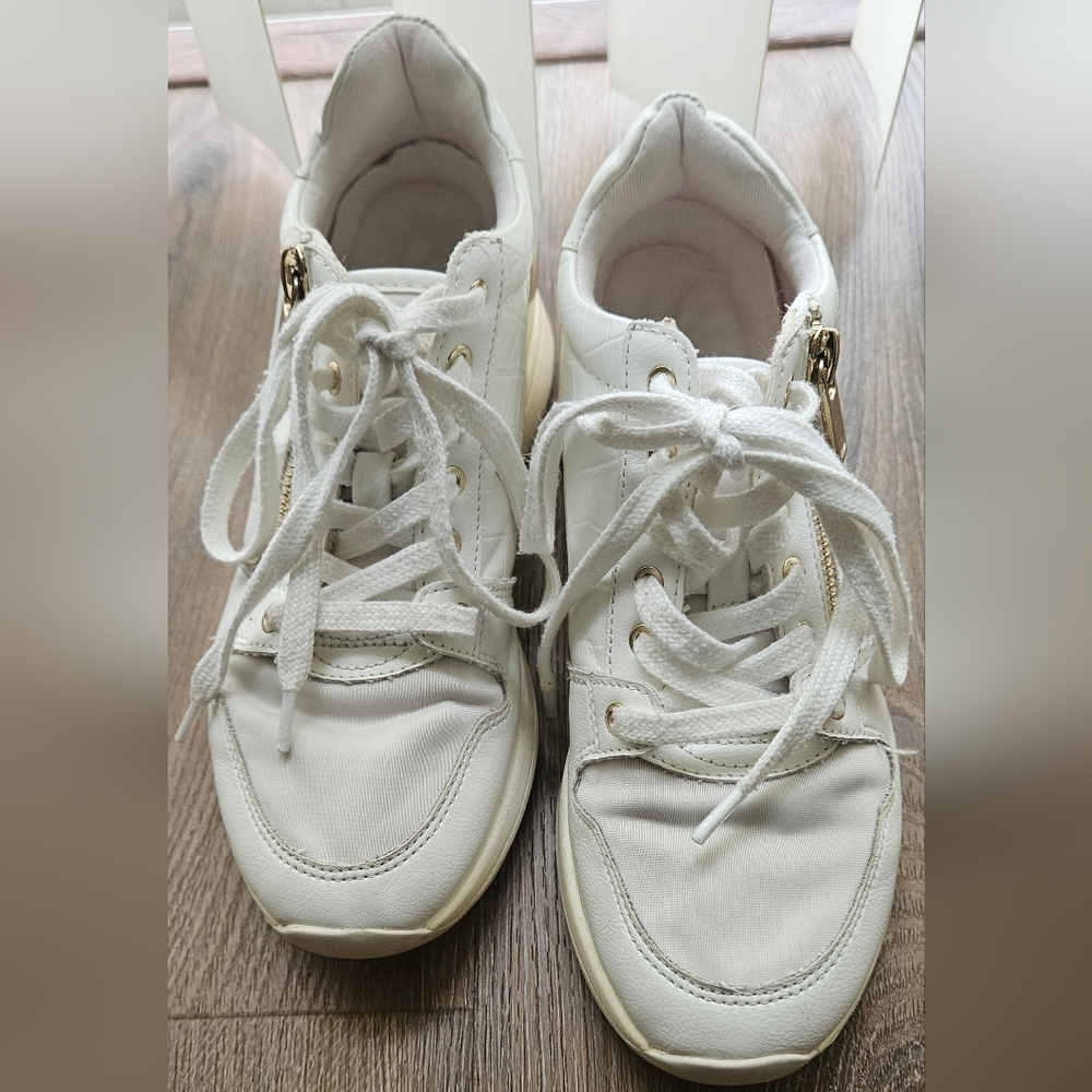 ALDO Women's White Wedge Sneakers - Picture 3 of 14